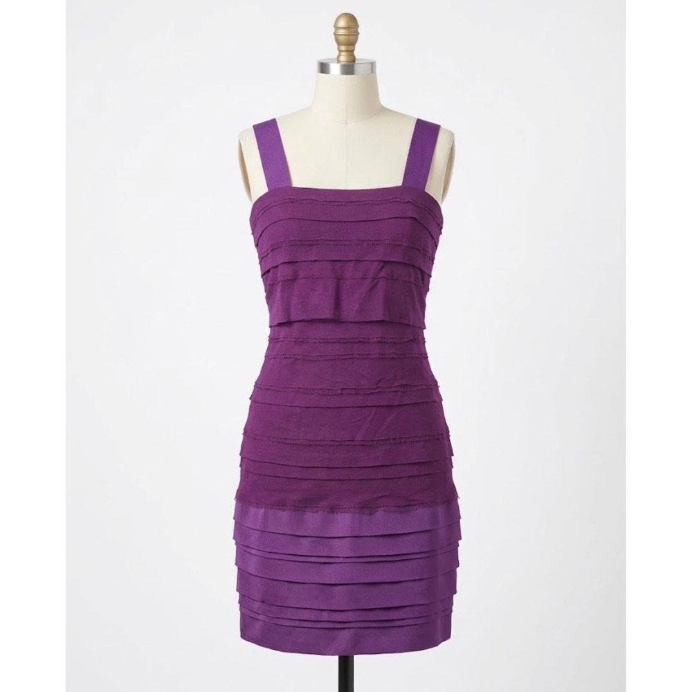 Ports 1961 Tiered Ruffle Silk Lined Cocktail Dress Sz 4 NWT $895 Romantic Goth
